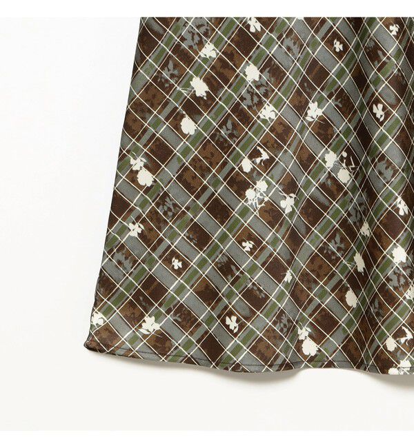 Ray BEAMS 「チェック フラワー プリント タイト スカート」|スカート|