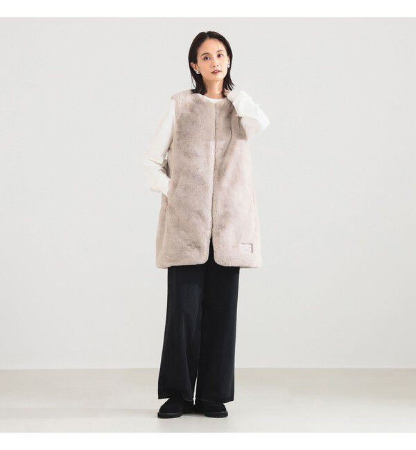 Demi-Luxe BEAMS 「TATRAS / POLLINA ボアベスト」|ダウン|LIGHT.GREY