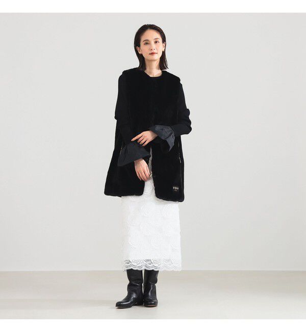 Demi-Luxe BEAMS 「TATRAS / POLLINA ボアベスト」|ダウン|BLACK