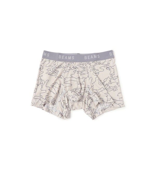 BEAMS「2トーン カモ ボクサーパンツ」|インナー|LT.GREY