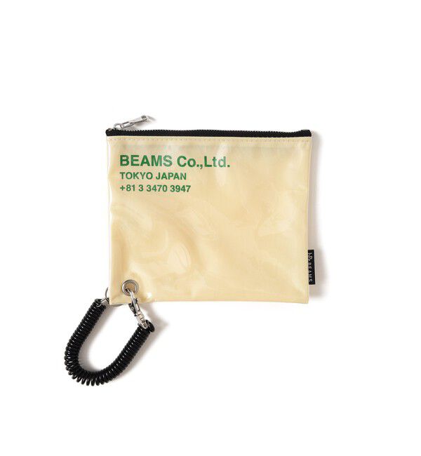 BEAMS「ポリウレタン ロゴ ポーチ S」|ポーチ|