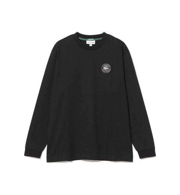 BEAMS「【別注】LACOSTE / バッジ ロングスリーブＴシャツ」|Tシャツ・カットソー|NOIR