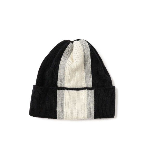 BEAMS PLUS「Wool Watch Cap Jacquard Stripe」|その他|BLACK