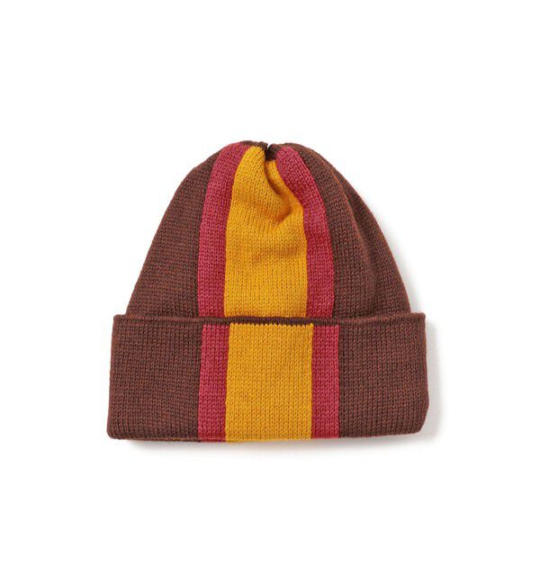 BEAMS PLUS「Wool Watch Cap Jacquard Stripe」|その他|BROWN