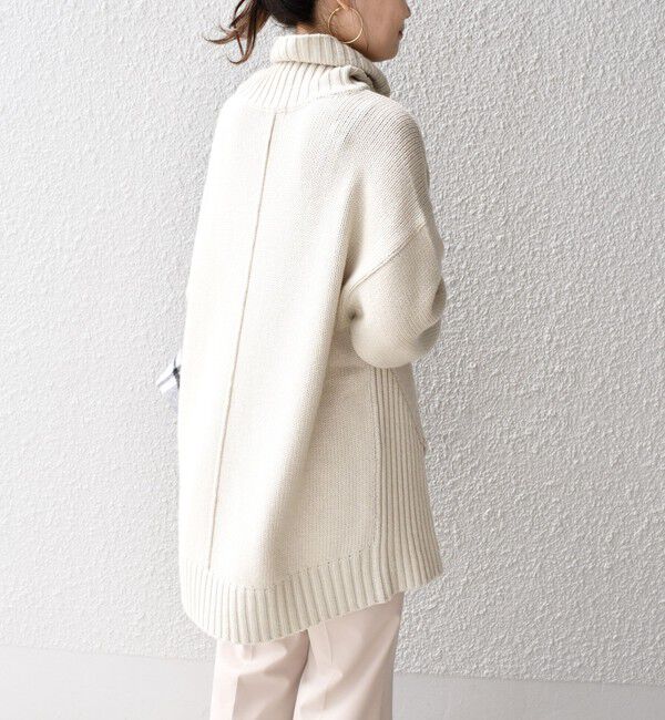 SHIPS for women「〈手洗い可能〉サイド スリット タートル プルオーバー」|ニット・セーター|