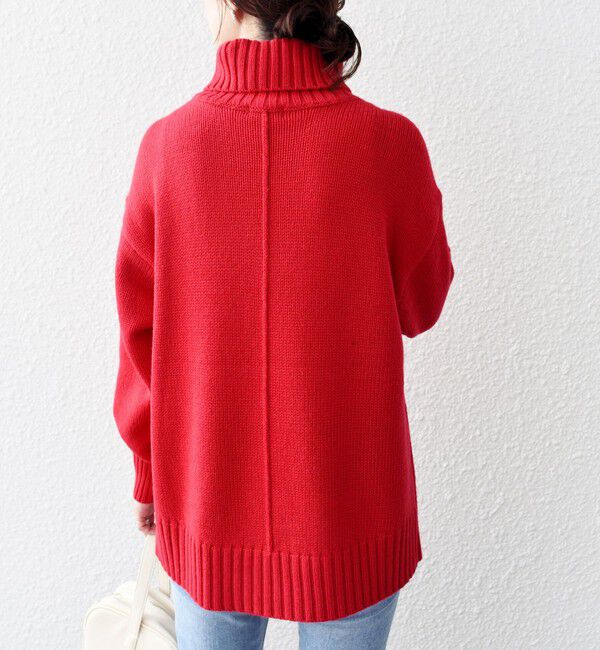 SHIPS for women「〈手洗い可能〉サイド スリット タートル プルオーバー」|ニット・セーター|