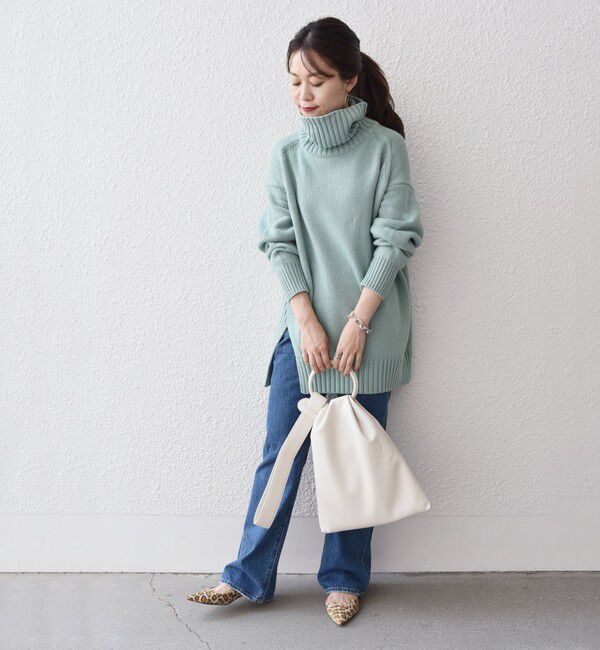 SHIPS for women「〈手洗い可能〉サイド スリット タートル プルオーバー」|ニット・セーター|
