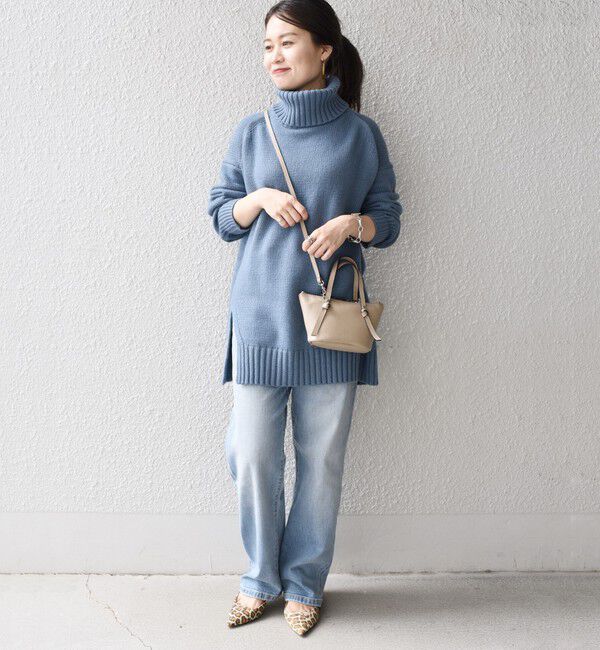 SHIPS for women「〈手洗い可能〉サイド スリット タートル プルオーバー」|ニット・セーター|