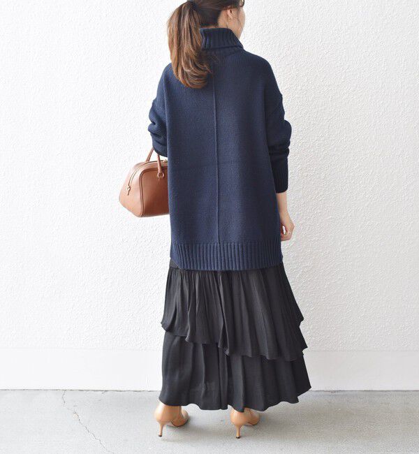 SHIPS for women「〈手洗い可能〉サイド スリット タートル プルオーバー」|ニット・セーター|