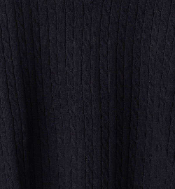 SHIPS「ALAN PAINE: 12ゲージ ジーロンラム ケーブル編み Vネック ニットベスト」|ベスト・ジレ|