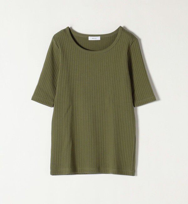 SHIPS any「SHIPS any:〈ウォッシャブル〉テレコ ハーフ スリーブ TEE」|Tシャツ・カットソー|