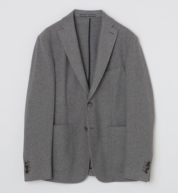 SHIPS「BREUER: リサイクル カシミヤ ジャケット」|テーラードジャケット|ライトグレー