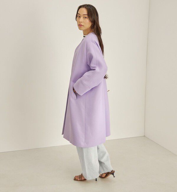 SHIPS for women「トリプルクロス ノーカラー コート◇」|ノーカラーコート|