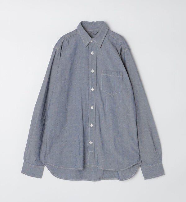 SHIPS「GROWN&SEWN: Dean Shirt - Selvedge Indigo Stripe」|シャツ・ブラウス|