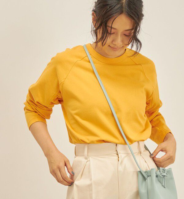 SHIPS for women「ギャザー スリーブ ラグラン TEE◇」|Tシャツ・カットソー|オレンジ