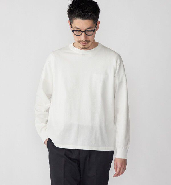 SHIPS「SHIPS:〈洗濯機可能〉TEXBRID(R) クルーネック リネン ニット」|ニット・セーター|