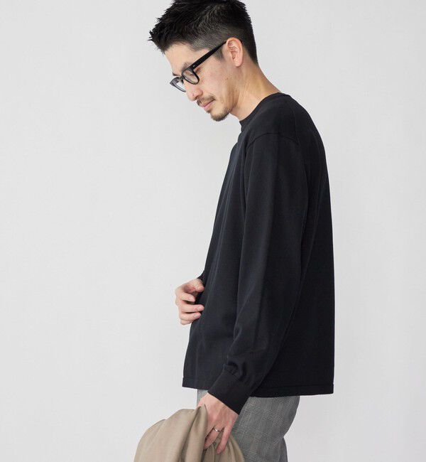 SHIPS「SHIPS:〈洗濯機可能〉TEXBRID(R) クルーネック リネン ニット」|ニット・セーター|