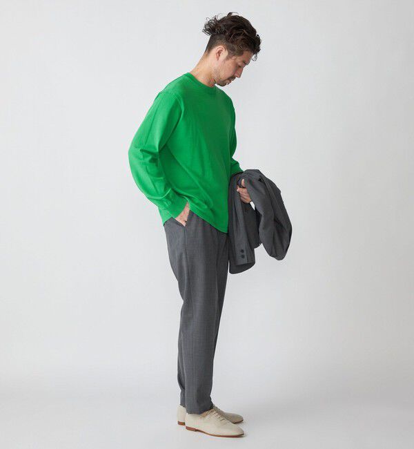 SHIPS「SHIPS:〈洗濯機可能〉TEXBRID(R) クルーネック リネン ニット」|ニット・セーター|