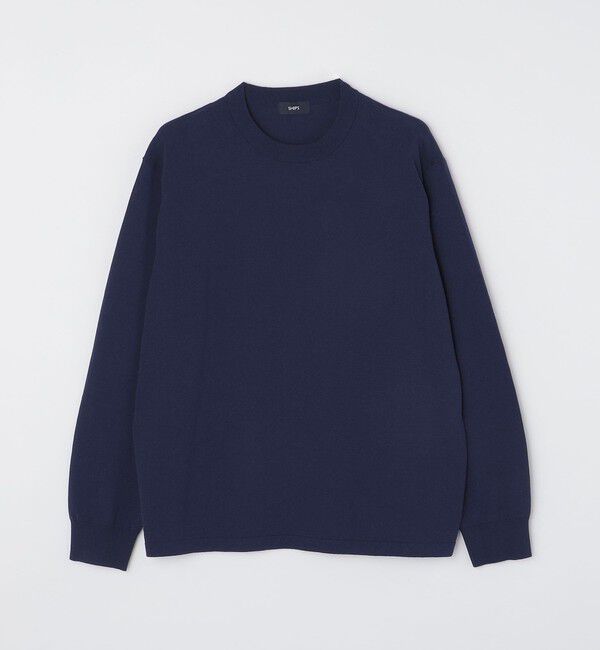 SHIPS「SHIPS:〈洗濯機可能〉TEXBRID(R) クルーネック リネン ニット」|ニット・セーター|