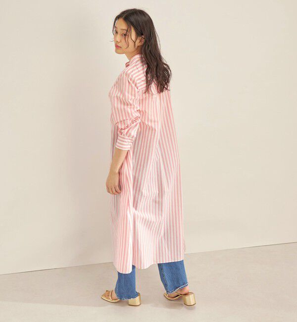 SHIPS for women「〈手洗い可能〉MANTECO カラー ストライプ ワンピース」|ワンピース|