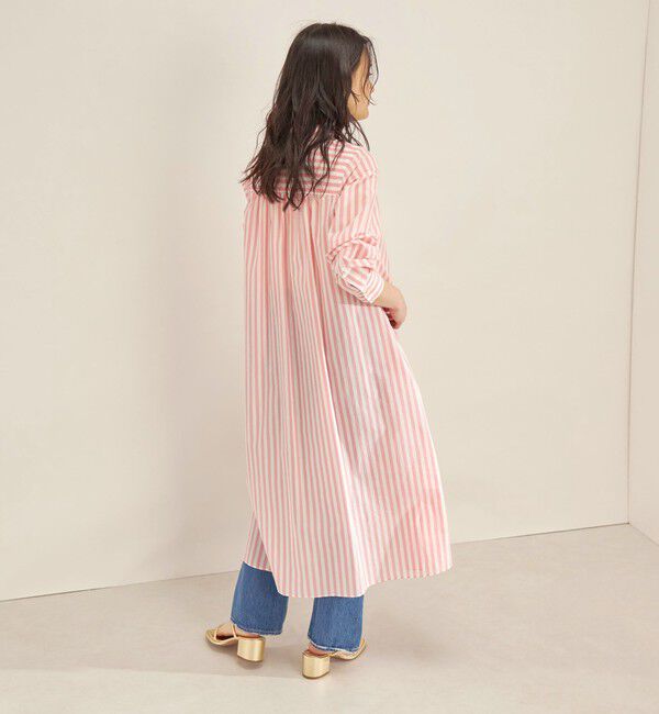 SHIPS for women「〈手洗い可能〉MANTECO カラー ストライプ ワンピース」|ワンピース|