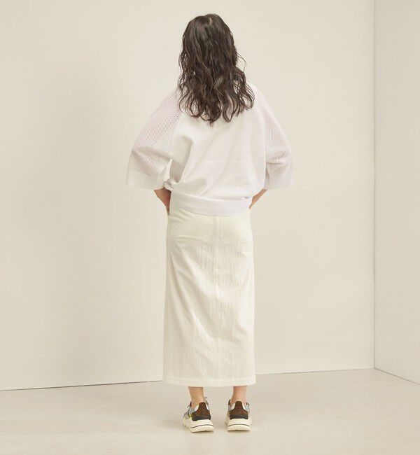 SHIPS for women「〈洗濯機可能〉綿 編地 コンビ メッシュ ポロ◇」|ニット・セーター|