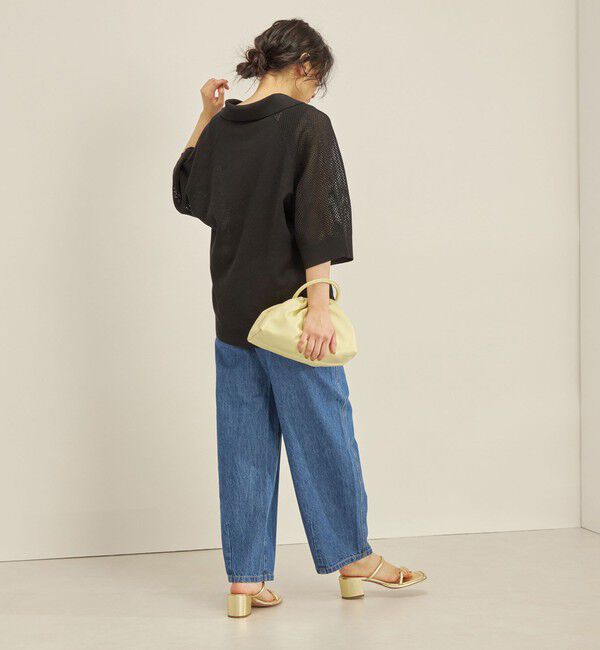 SHIPS for women「〈洗濯機可能〉綿 編地 コンビ メッシュ ポロ◇」|ニット・セーター|