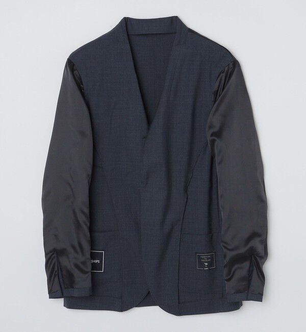 SHIPS「SHIPS:〈洗濯機可能〉 無地  ロイヤルブルー ジャケット」|テーラードジャケット|
