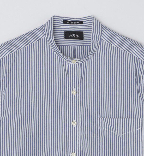 SHIPS「【SHIPS別注】IKE BEHAR: ハイカウント バンドカラーシャツ」|シャツ・ブラウス|