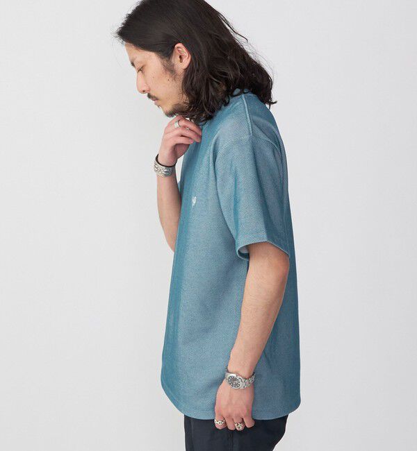 SHIPS「【WEB限定】SHIPS: ワンポイント ロゴ バーズアイ Tシャツ 24SS」|Tシャツ・カットソー|