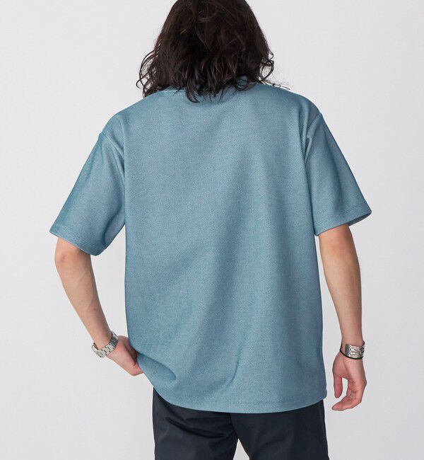 SHIPS「【WEB限定】SHIPS: ワンポイント ロゴ バーズアイ Tシャツ 24SS」|Tシャツ・カットソー|