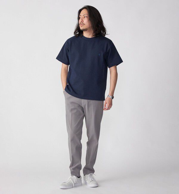 SHIPS「【WEB限定】SHIPS: ワンポイント ロゴ バーズアイ Tシャツ 24SS」|Tシャツ・カットソー|