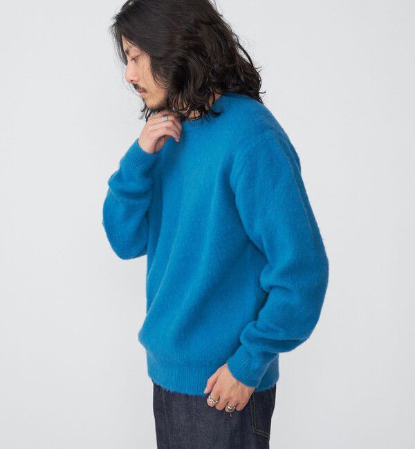 SHIPS「SHIPS: 7ゲージ ウール シャギー クルーネック ニット」|ニット・セーター|