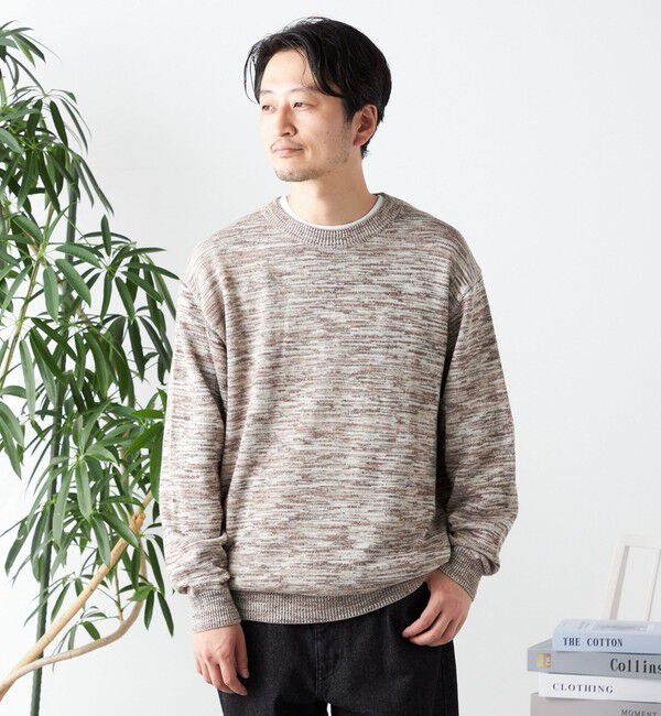 SHIPS any「SHIPS any: 〈手洗い可能〉 メランジ コットン ミックス クルーネック ニット◇」|ニット・セーター|