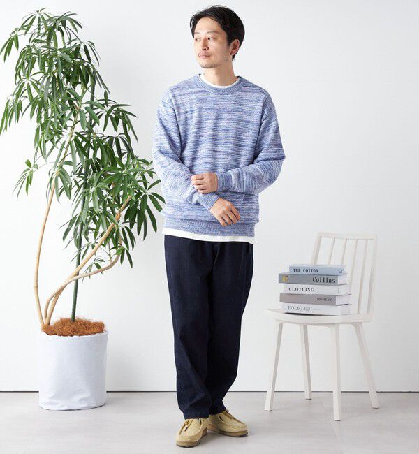 SHIPS any「SHIPS any: 〈手洗い可能〉 メランジ コットン ミックス クルーネック ニット◇」|ニット・セーター|