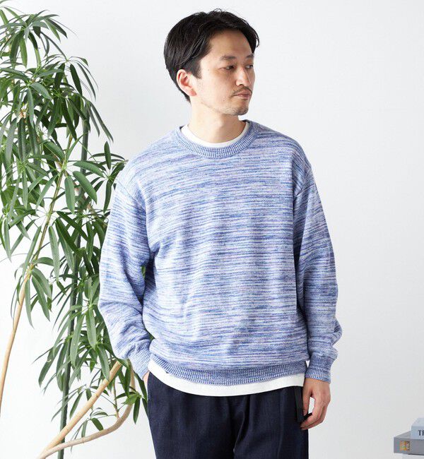 SHIPS any「SHIPS any: 〈手洗い可能〉 メランジ コットン ミックス クルーネック ニット◇」|ニット・セーター|
