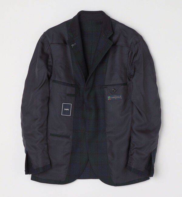 SHIPS「SHIPS: Lanificio di Pray 社製生地 ブラックウォッチ チェック ジャケット」|テーラードジャケット|