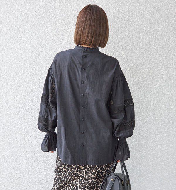 SHIPS for women「〈手洗い可能〉綿 ピコレース デザイン ブラウス ◇」|シャツ・ブラウス|