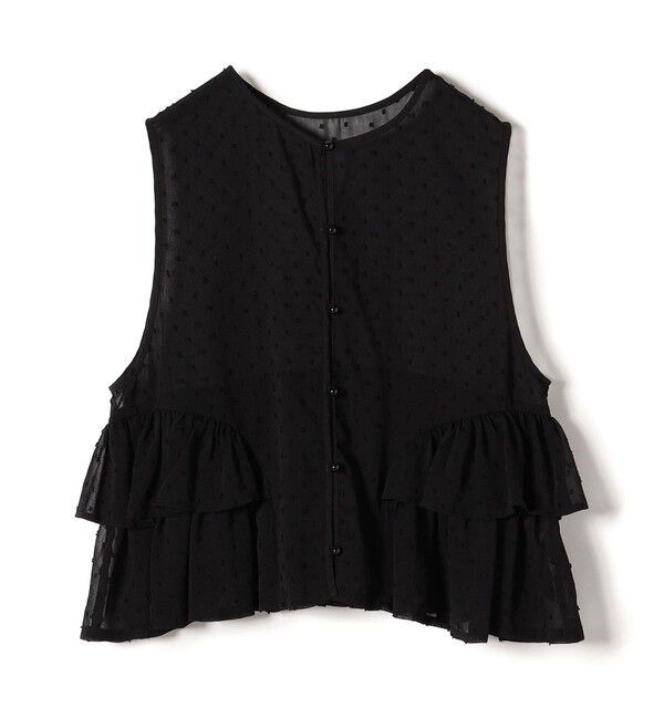 SHIPS for women「〈手洗い可能〉シアー ドット 前後 2WAY ジレ ブラウス」|シャツ・ブラウス|