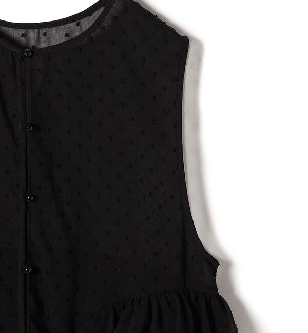 SHIPS for women「〈手洗い可能〉シアー ドット 前後 2WAY ジレ ブラウス」|シャツ・ブラウス|