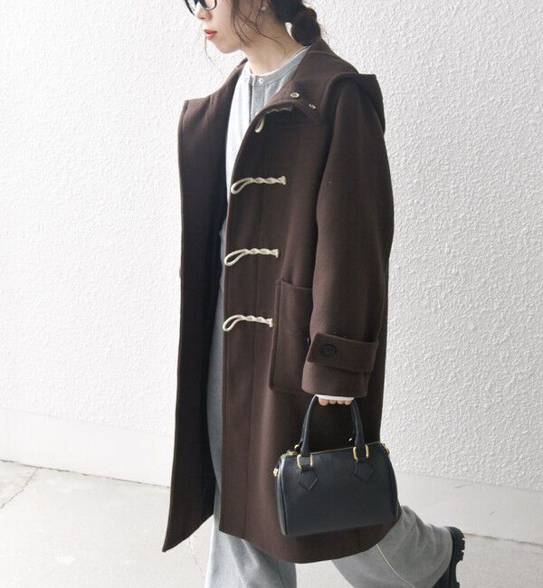 SHIPS any「SHIPS any: メルトン ロング ダッフル コート」|ダッフルコート|ブラウン