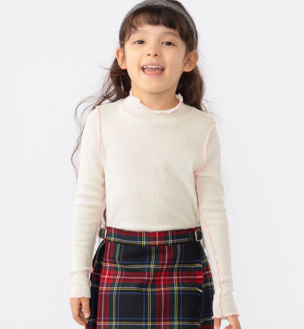 SHIPS KIDS「SHIPS KIDS:100～140cm / ドライ リブ メロウ ハイネック トップス」|Tシャツ・カットソー|