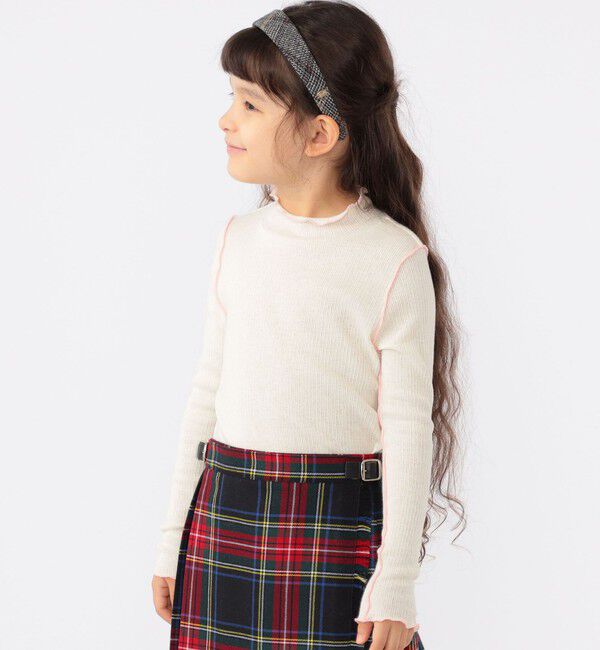 SHIPS KIDS「SHIPS KIDS:100～140cm / ドライ リブ メロウ ハイネック トップス」|Tシャツ・カットソー|