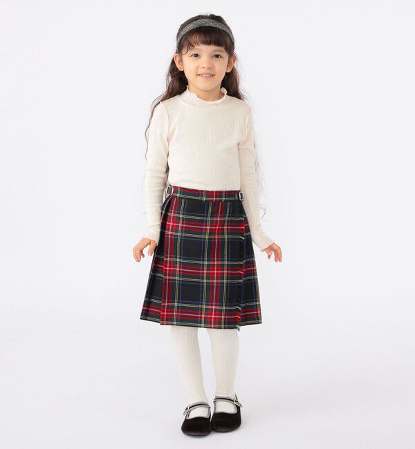 SHIPS KIDS「SHIPS KIDS:100～140cm / ドライ リブ メロウ ハイネック トップス」|Tシャツ・カットソー|