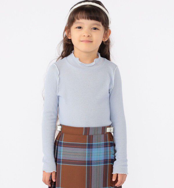 SHIPS KIDS「SHIPS KIDS:100～140cm / ドライ リブ メロウ ハイネック トップス」|Tシャツ・カットソー|