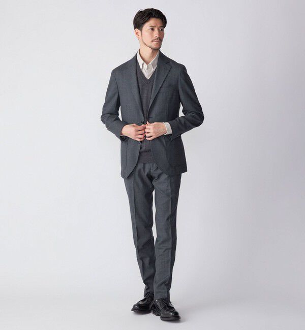 SHIPS「SHIPS:〈セットアップ対応/手洗い可能〉 バーズアイ ジャケット」|テーラードジャケット|