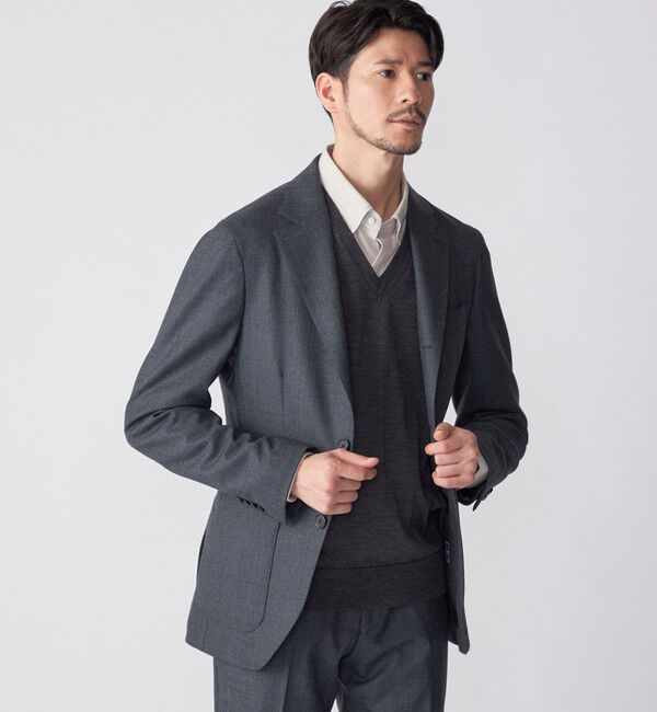 SHIPS「SHIPS:〈セットアップ対応/手洗い可能〉 バーズアイ ジャケット」|テーラードジャケット|