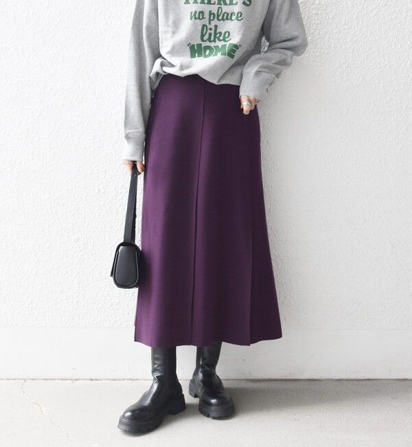 SHIPS any「《一部追加予約》SHIPS any: エア ニードル タック ミディ スカート」|スカート|