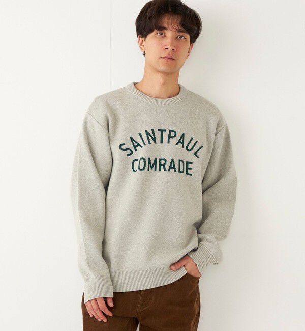 SHIPS Colors 「SHIPS Colors:〈手洗い可能〉ジャカード ロゴ ニット◇」|ニット・セーター|ナチュラル