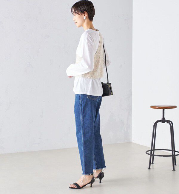 SHIPS for women「〈手洗い可能〉カールヤーン スパンコール ワンショルダー 24SS ◇」|ベスト・ジレ|